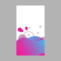 Pink neon dynamic abstract fluid social media background. Wavy bubble web banner, screen, mobile app colorful design. Flowing liquid gradient shapes. Geometric social network stories theme template vector