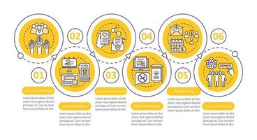 plantilla de infografía de vector de gobierno corporativo. csr. elementos de diseño de presentación de negocios. visualización de datos con pasos y opciones. gráfico de la línea de tiempo del proceso. diseño de flujo de trabajo con iconos lineales