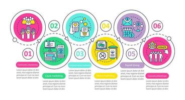 Corporate governance vector infographic template. CSR. Business presentation design elements. Data visualization with steps and options. Process timeline chart. Workflow layout with linear icons