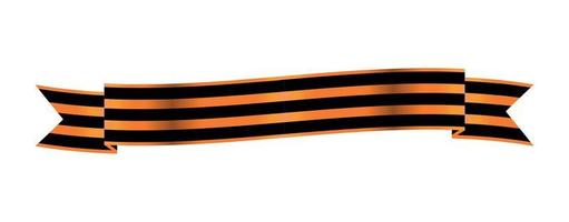 Two-color Ribbon of Order of St. George. For service and bravery. Vector Illustration.