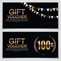 Gift Voucher Template for Discount Coupon  Vector Illustration