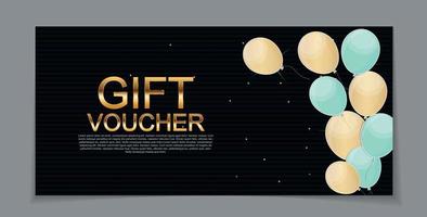Gift Voucher Template for Discount Coupon  Vector Illustration