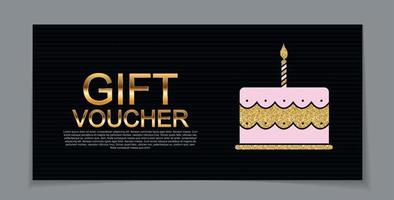 Gift Voucher Template for Discount Coupon  Vector Illustration