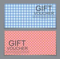 Gift Voucher Template with abstract background. Vector Illustration.