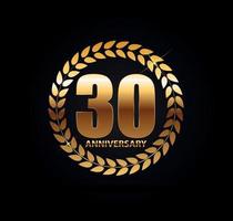 Template Logo 30 Years Anniversary Vector Illustration