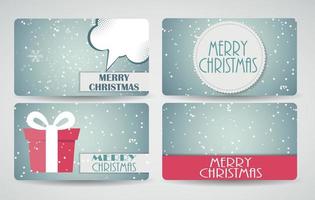 Abstract Beautiful Gift Card Design Set, Vector Illustration.