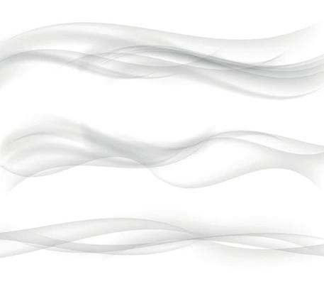 Modern Soft Smoke Gradient Waves Collection. Vector Illustration