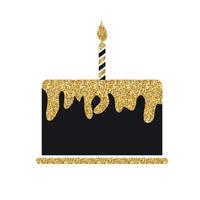 Birthday Cake Flat Web Icon Vector Illustration