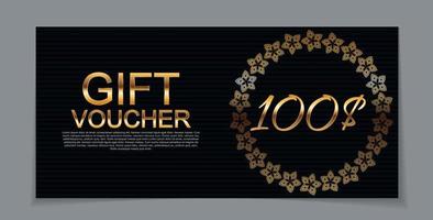 Gift Voucher Template for Discount Coupon  Vector Illustration