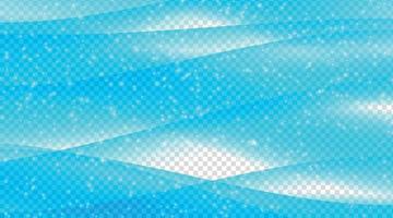 Set of Abstract Blue Wave Set on Transparent  Background. Vector Illustration