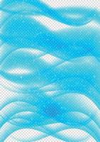 Set of Abstract Blue Wave Set on Transparent  Background. Vector Illustration