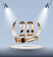 Template Logo 20 Years Anniversary Vector Illustration