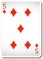 Ace of Diamonds Playing Card Isolated vector