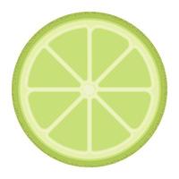 sliced green lemon vector