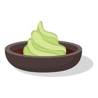 wasabi and soy sauce vector