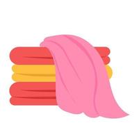 red pink and yellow towels vector