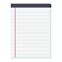 cuaderno de notas de papel rayado de cálculo de cero vector