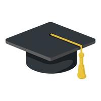 graduation cap cartoon vector object