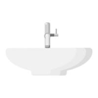 ceramic wash basin and faucet vector