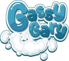 Gassy Gary logo text design vector