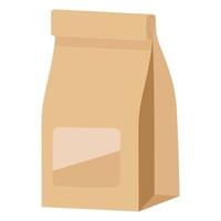 bolsa de papel reciclado vector