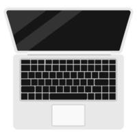 laptop computer from top view vector