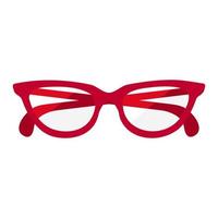 objeto de vector de dibujos animados de gafas rojas