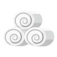 stack of towel rolls vector