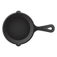 iron round pan vector