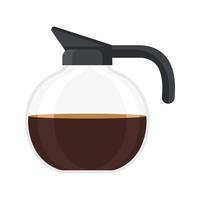 transparent glass coffee pot vector