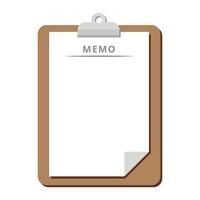 papel portapapeles memo vector