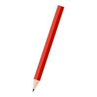 red pencil cartoon vector object