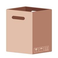 paper box without top cover vector