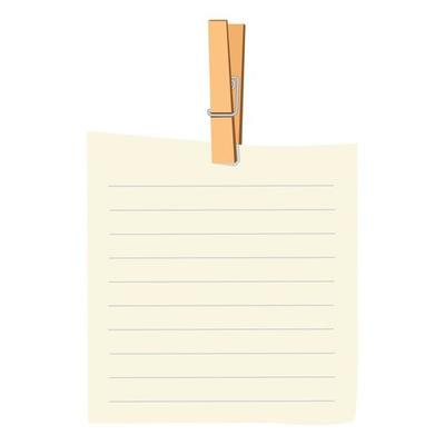 wooden clip and note paper