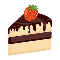 chocolate cheese cake vector