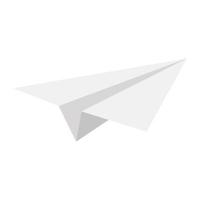 paper airplane cartoon vector object