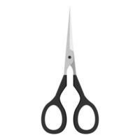 black scissors cartoon vector object