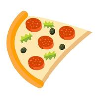 sausage pizza cartoon vector object