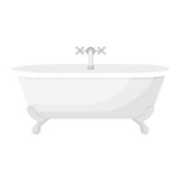 bathtub and faucet vector