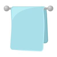 objeto de vector de dibujos animados de toalla azul