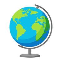 terrestrial globe cartoon vector object