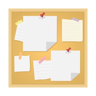 bulletin board and memo note paper