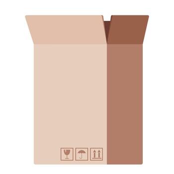 opened empty paper box vector