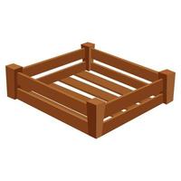 wooden box container vector