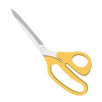 stationery yellow scissors vector