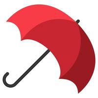 red umbrella cartoon vector object