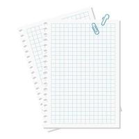 comprobar el papel de cuaderno vector