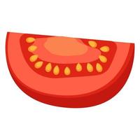 sliced tomato cartoon vector object