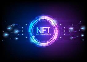 NFT digital circle vector