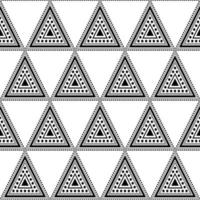 Black Triangle Aztec on White Background. vector